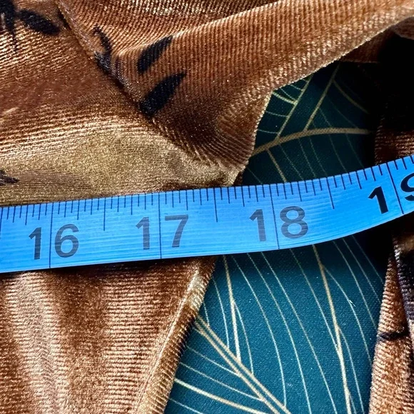 House of Harlow x Revolve Women Mustard Yellow Floral Velvet Franz Mini Dress S - Picture 7 of 10